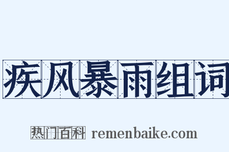疾风暴雨组词是什么意思的图片